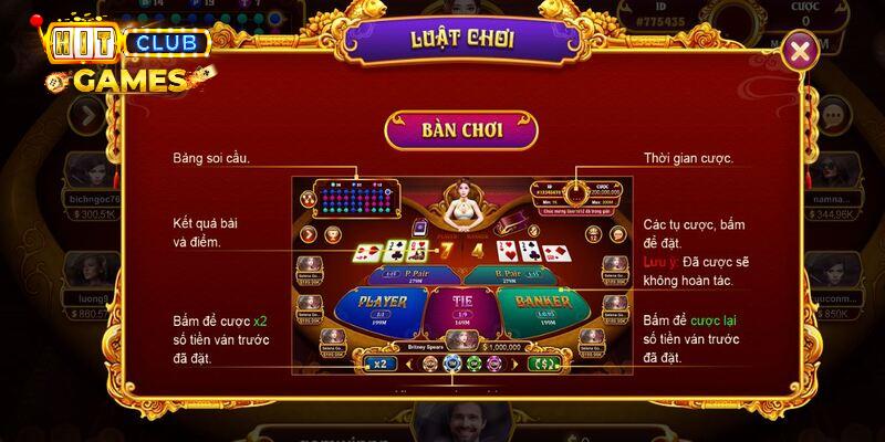 Cập nhập luật chơi game baccarat online tại Hitclub