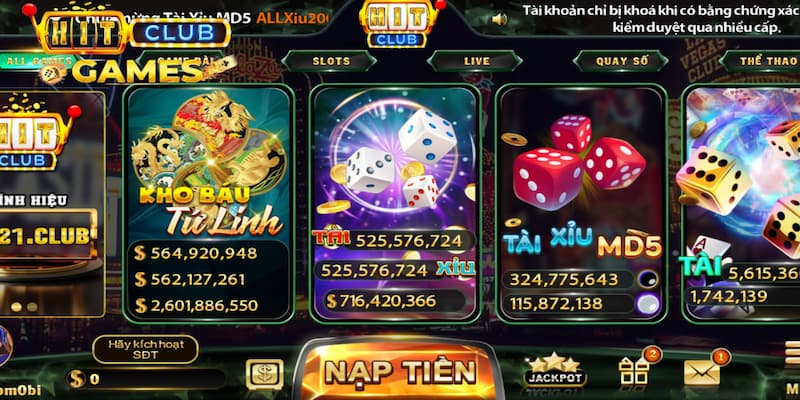 Liên hệ HITCLUB qua hotline có sẵn trên cổng game